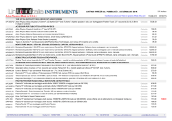 LISTINO PREZZI AL PUBBLICO - 18 DICEMBRE