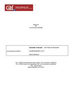 Rapporto di autovalutazione