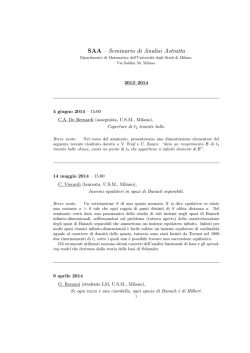 Programma 2011-2014 - Università degli Studi di Milano