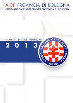 Bilancio Sociale AIOP Prov. Bologna 2013