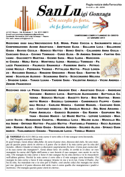 SanLu 22 giugno 2014 - Parrocchia San Luigi Gonzaga Pesaro