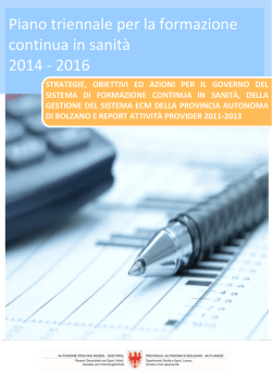 Piano triennale per la formazione continua in