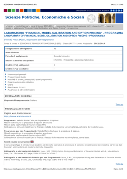 ECONOMIA E FINANZA INTERNAZIONALE (EFI)