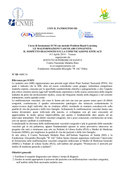 CON IL PATROCINIO DI: Corso di formazione ECM con