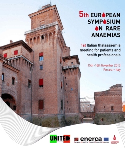 5th EUR PEAN SYMP SIUM N RARE ANAEMIAS