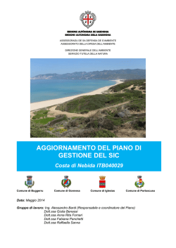 AGGIORNAMENTO DEL PIANO DI GESTIONE