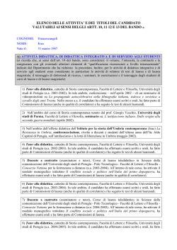 Elenco - Universit&agrave; degli Studi di Napoli Federico II