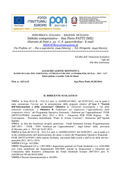 AGGIUDICAZIONE DEFINITIVA - FESR lotto 2