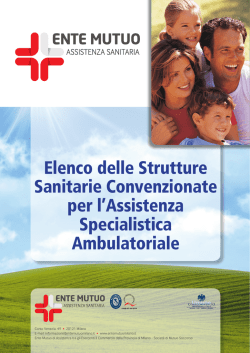 Elenco delle Strutture Sanitarie Convenzionate per l