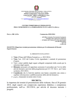 BANDO ESPERTI CTP EDA 2013 2014-proroga