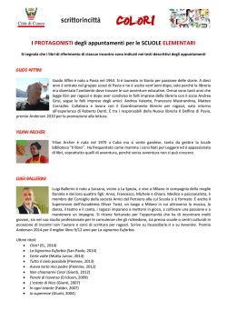 bio-bibliografie - Scrittorincitt&agrave;