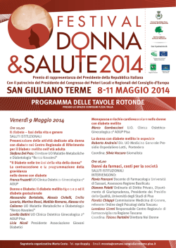 programma tavole rotonde - Festival Donna e Salute