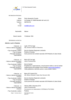 1 CV Fabio Alessandro Focarile Nome Fabio Alessandro Focarile
