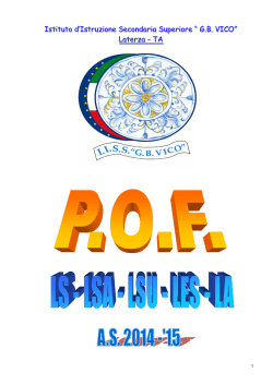 POF Vico 2014-2015 - Liceo Scientifico G.B. Vico