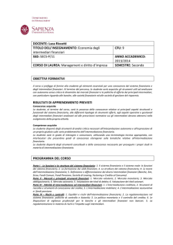 Economia degli intermediari finanziari