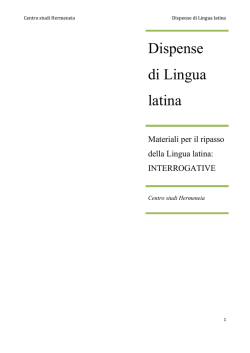 Dispense di Lingua latina III