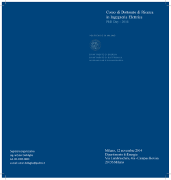 Corso di Dottorato di Ricerca in Ingegneria Elettrica