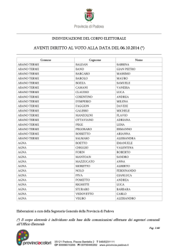 Elenco aventi diritto al voto