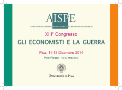 gli economisti e la guerra - Centenario Prima Guerra Mondiale 2014