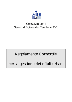 Regolamento Consortile Gestione Rifiuti Urbani