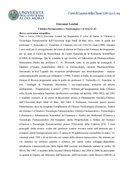 Corsi di Laurea della Classe LM-13 e L-29 - Farmacia