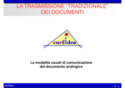 modulo 4 - la trasmissione tradizionale dei documenti