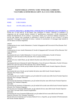 Elenco - Universit&agrave; degli Studi di Napoli Federico II