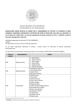 graduatoria tutorato raggruppamento clef-emi