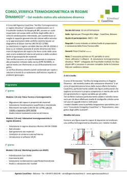 Corso Verifica Termoigrometrica dinamica 16h 2014 05