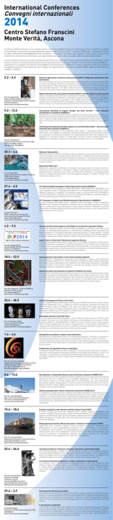 Calendario Centro Stefano Franscini "Convegni internazionali 2014"