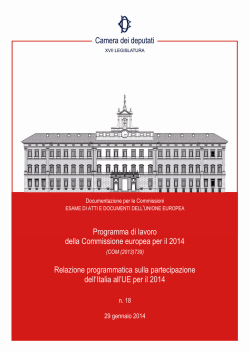 Programma di lavoro della Commissione europea per il 2014
