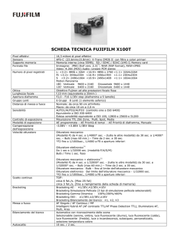 Scheda Tecnica Fujifilm X100T