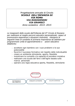 PROGETTAZIONE infanzia di circolo2014-2015-2
