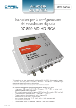 Istruzioni per la configurazione del modulatore digitale 07
