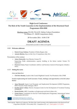 Draft Agenda_Il ruolo della Garanzia Giovani nell