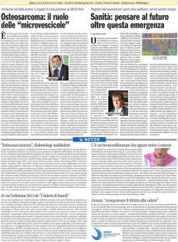 Osteosarcoma: il ruolo delle “microvescicole” Sanità