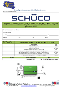 SCHUCO OFFERTA PROMO 5 kwp power router