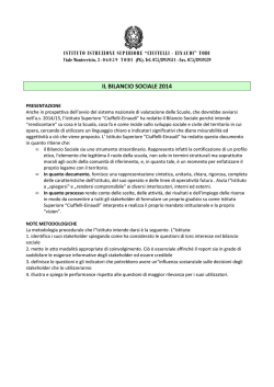 bilancio sociale 2014 CIUFFELLI