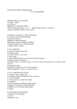 programma di italiano classe : 3 esd as 2013