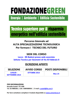 Percorso biennale ad ALTA SPECIALIZZAZIONE