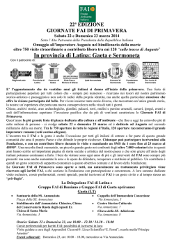 comunicato stampa giornate fai provincia di latina