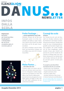INFOS DALLA SCOLA