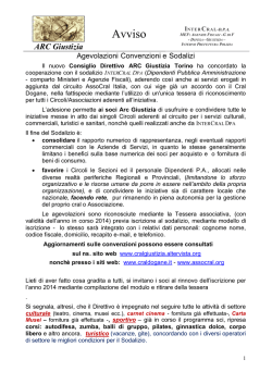 Lett Soci ArcGiustizia convenzioni Assocral - Cral Giustizia