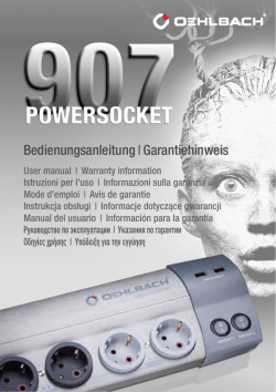 Bedienungsanleitung I Garantiehinweis