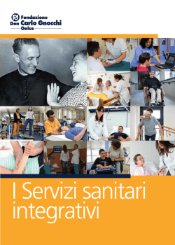 I Servizi sanitari integrativi - Universit&agrave; degli Studi di Milano