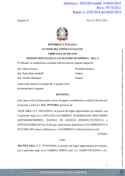 scarica la sentenza - Giurisprudenza delle imprese