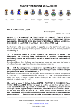 Faq - Comune di Lecce