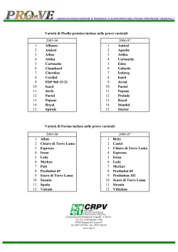lista variet&agrave; di pisello proteico, favino e cece