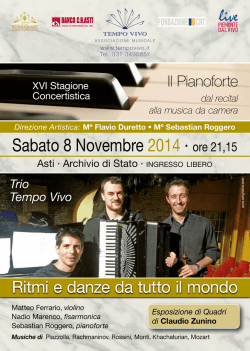 Qui le locandine - associazione musicale Tempo Vivo