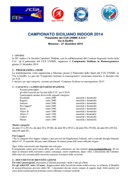 bando Campionati Siciliani Remergometro 2014-2